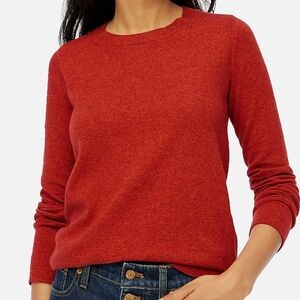 NWT J.Crew Factory Cotton Wool Blend Teddie Burnished Rust Sweater Size Medium